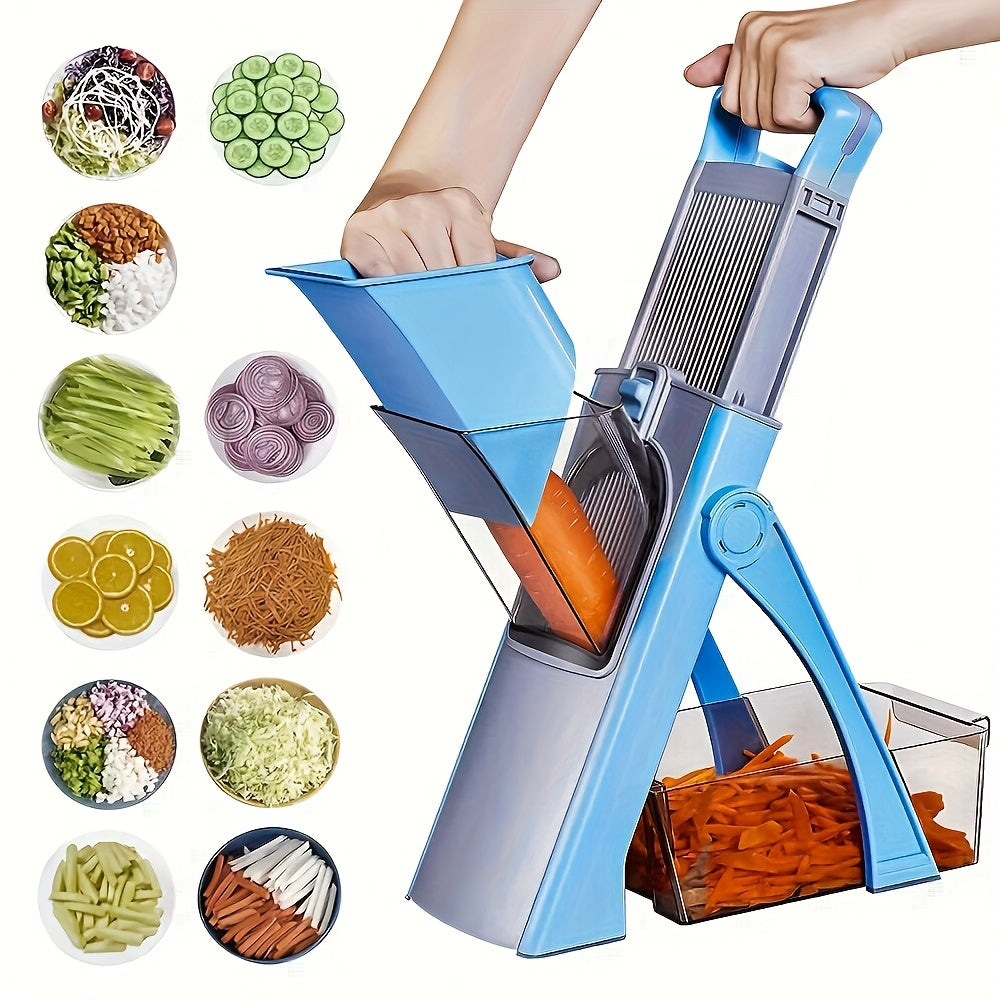 Multifunctional Vegetable Slicer – Safe, Adjustable, and with Large Capacity