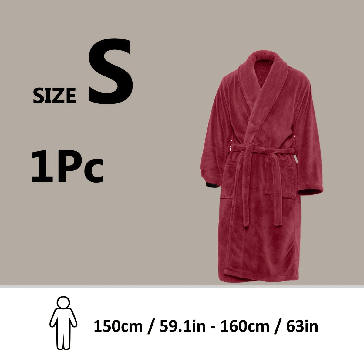 Luxe Unisex Coral Fleece Bathrobe – Ultra Soft and Warm for Your Comfort