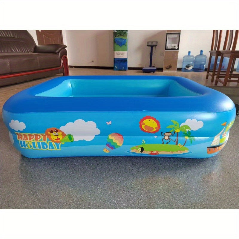 Ocean Splash Inflatable Kids’ Pool – Thick PVC for Backyard Fun
