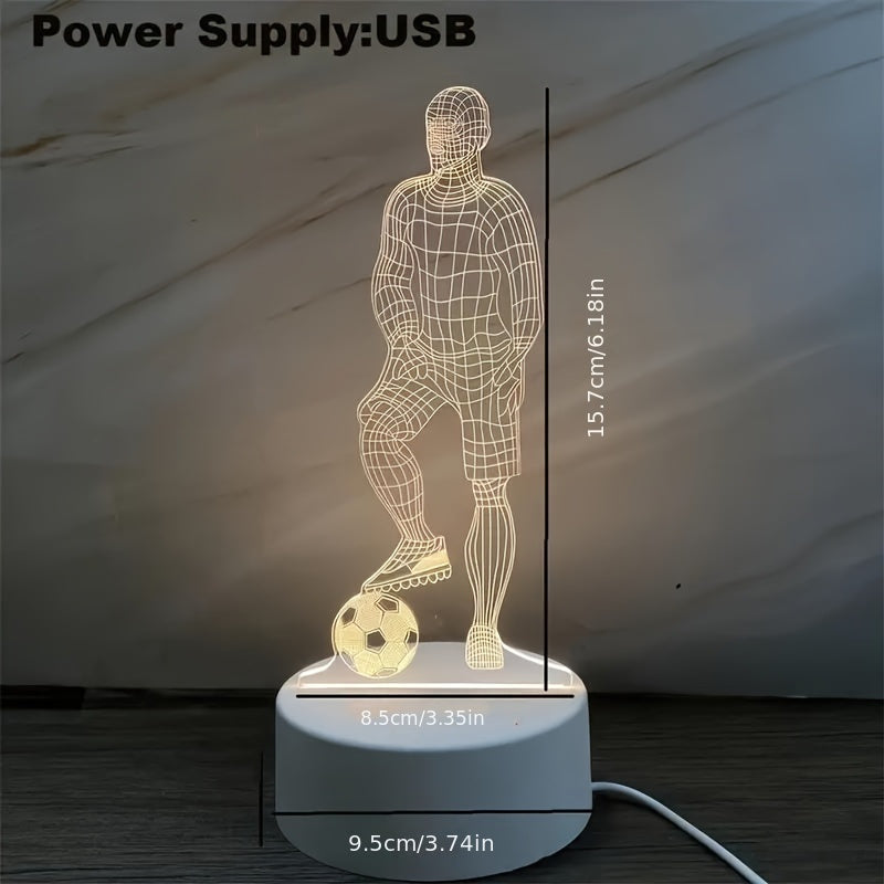 Soccer Player 3D Lamp – For a Sporting Atmosphere