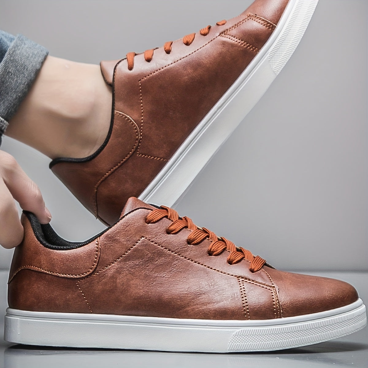 Men's Casual Lace-Up Sneakers – Comfortable and Modern for Spring and Summer