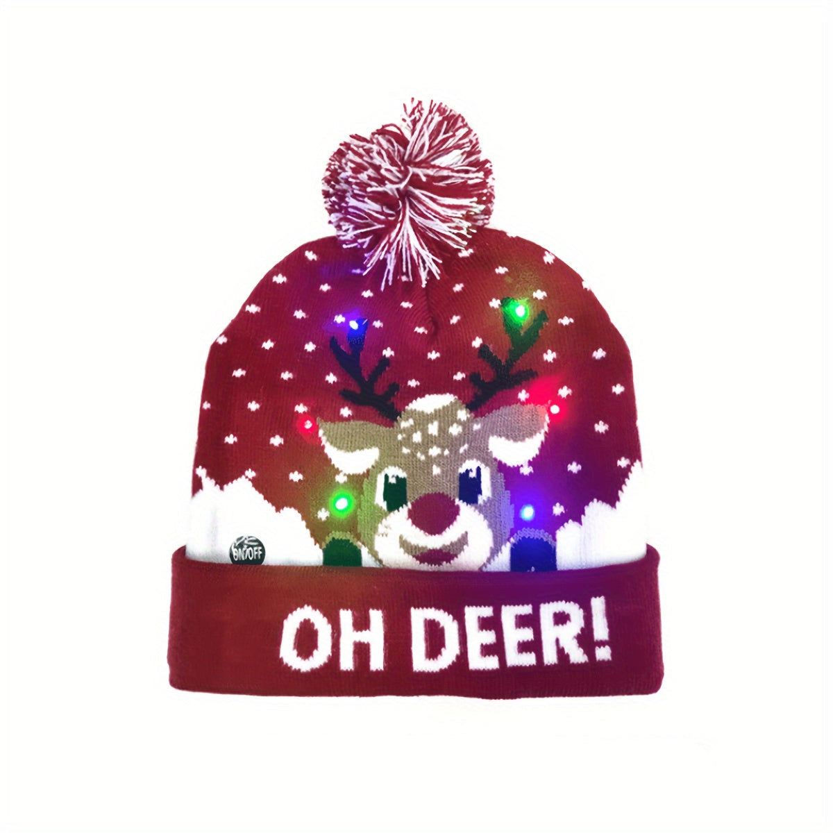 Frosty LED Christmas Hat - Bright and Cheerful for the Holidays
