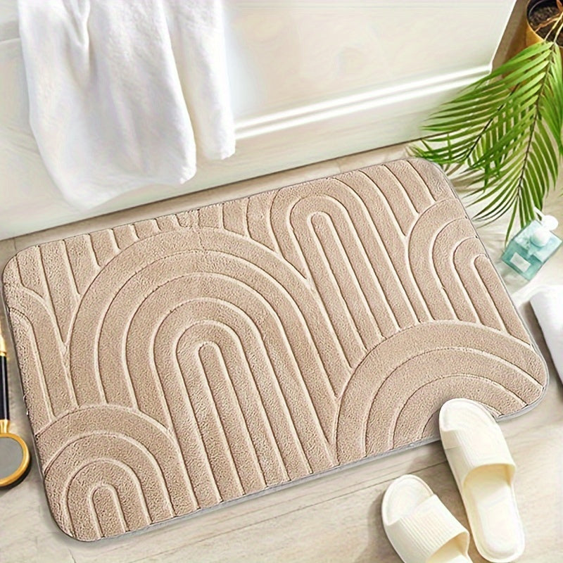 Geometric Non-Slip Bathroom Mat – Comfortable and Stylish for Your Bathroom