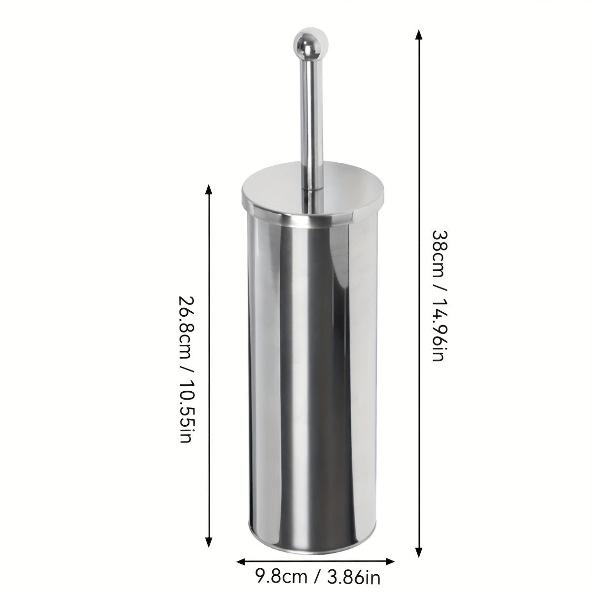 Toilet Brush with Long Handle and Hygienic Holder – Durable and Stylish