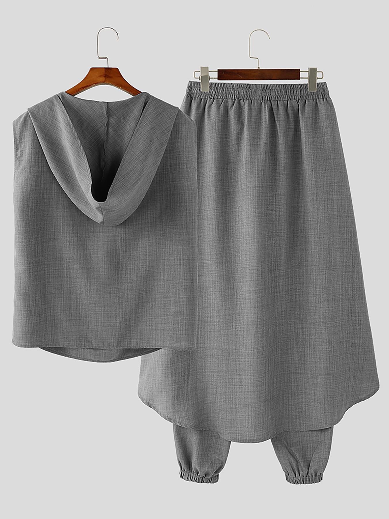 Cool Mid-Length Men's Set – Sleeveless Vest and Baggy Pants