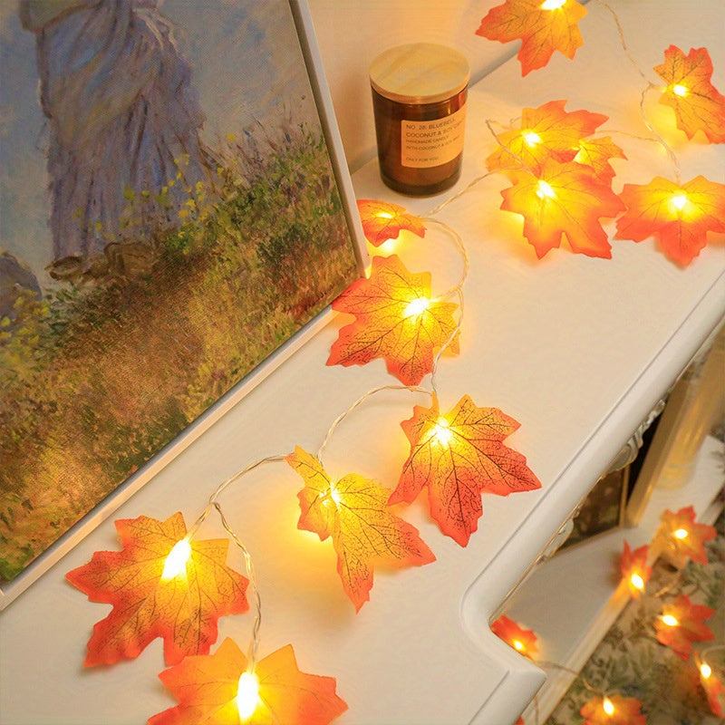 LED Leaf Light String – Warm Autumn Atmosphere for Home and Parties