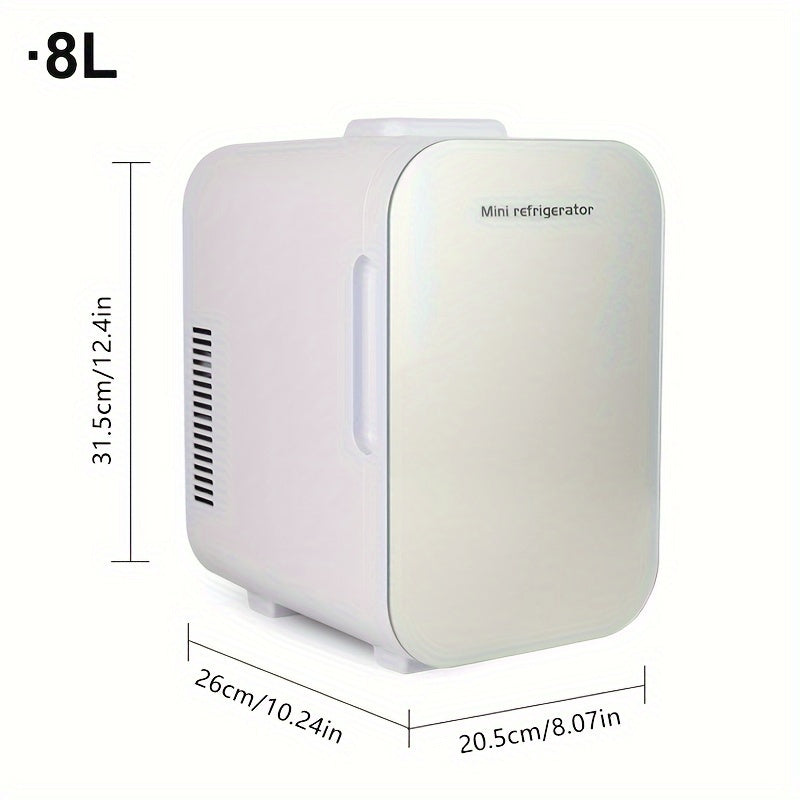 ChillMate 8L Mini Fridge – Energy Efficient with Glass Door