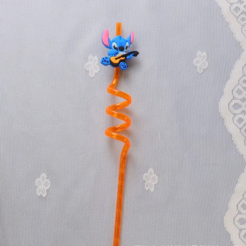 Stitch Reusable Straw Set – 16 Colorful Straws for Parties and Birthdays