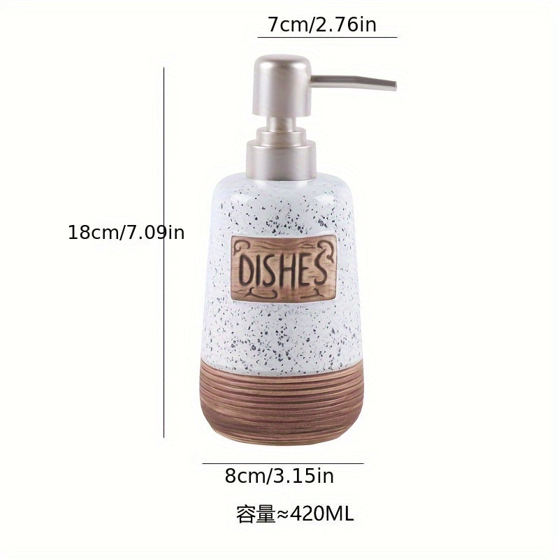 Vintage Ceramic Soap Dispenser – 420ml for Kitchen or Bathroom