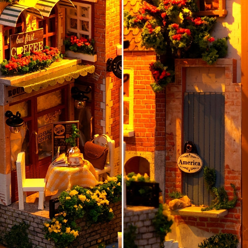 DIY Bruges House Book Stand – 3D Wooden Model of the Old Town