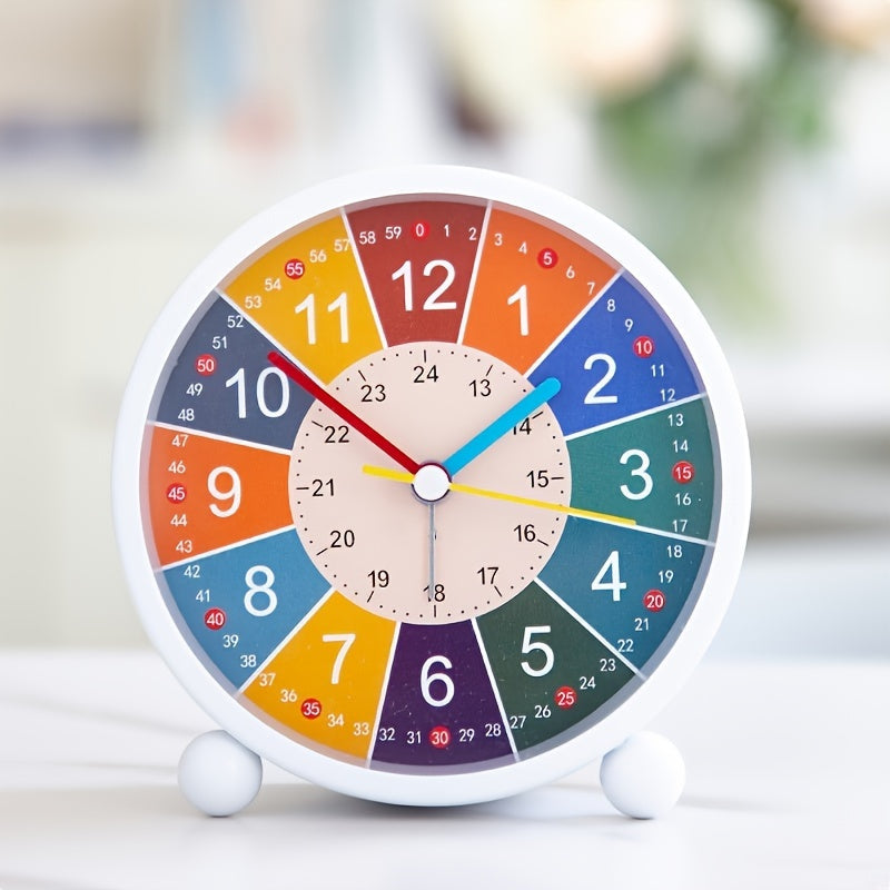Educational Silent Alarm Clock – Colorful Clock for Students and Children
