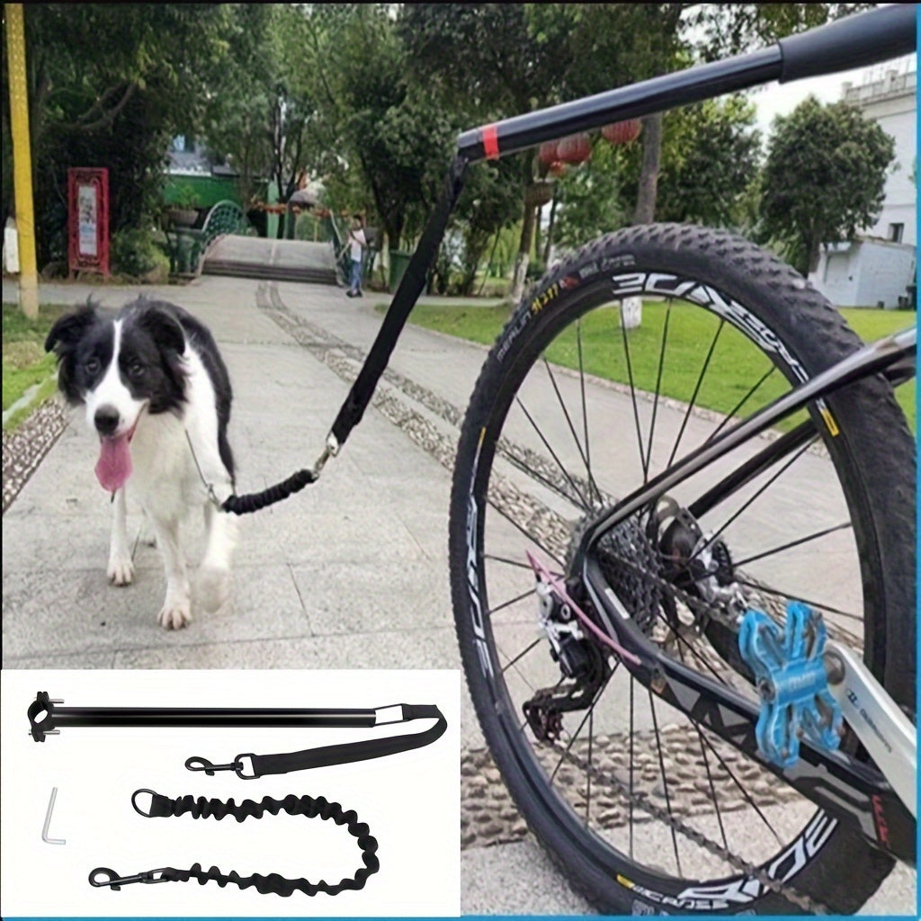 Bike Dog Leash with Detachable Cable – Expandable & Safety Buffer