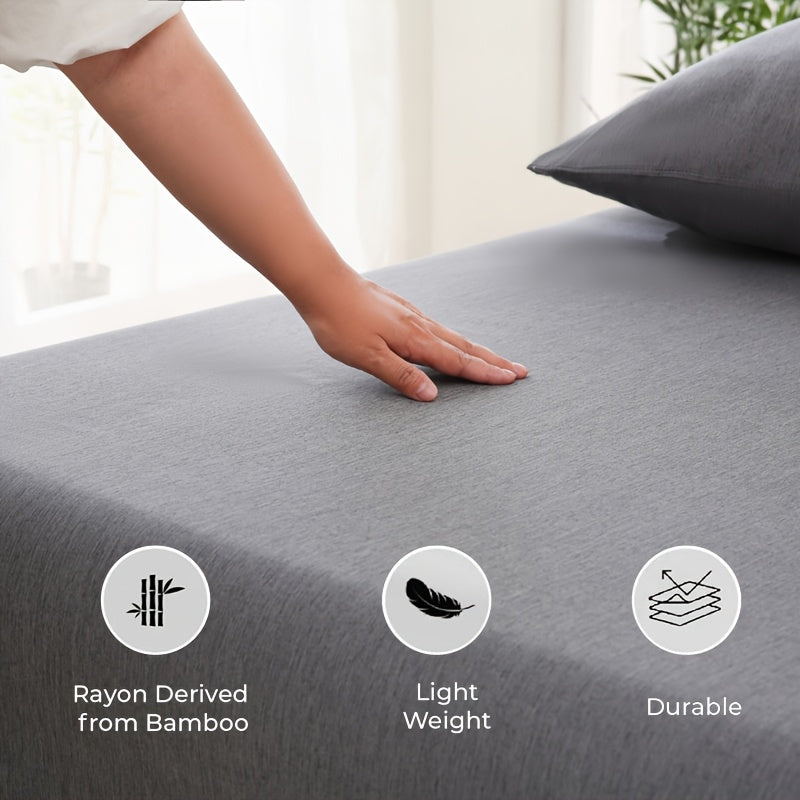 Summer Cool Bamboo Fiber Fitted Sheet – Luxury Breathable Comfort