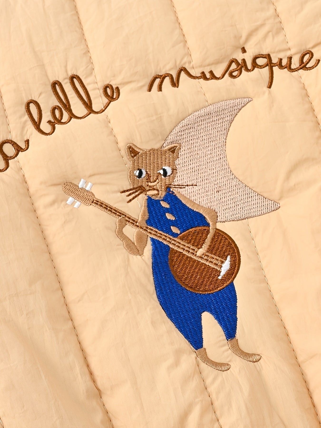 Cute Children's Jacket with Embroidered Moon – Perfect for Autumn and Winter