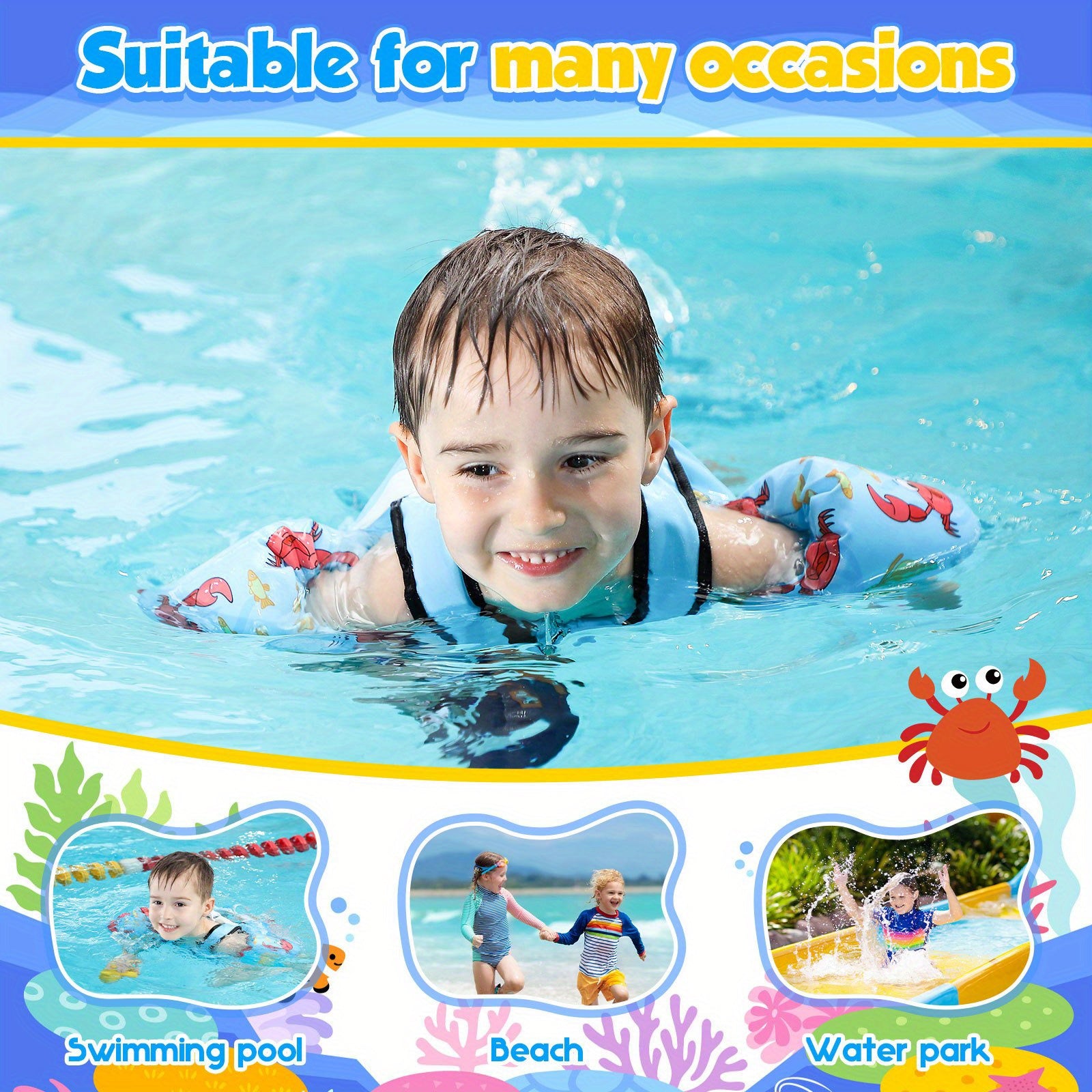 DinoGuard Kids Swim Vest – Removable Wings & Secure Fit