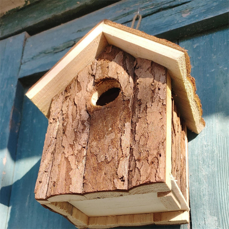 Rustic Wooden Birdhouse – Cozy Home for Garden Birds