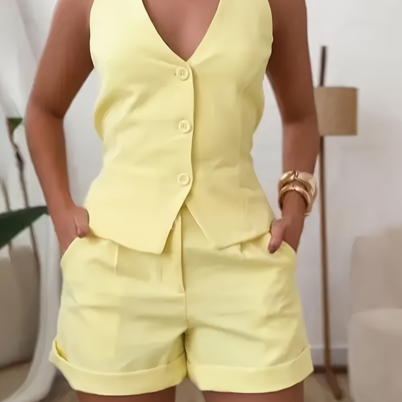 Summer Light Yellow Set – Feminine, Fresh, and Comfortable