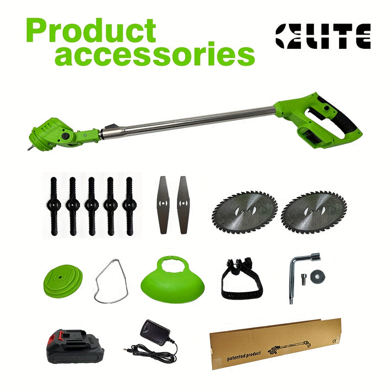 Portable Lithium Cordless Electric Lawn Mower – Adjustable & Rechargeable