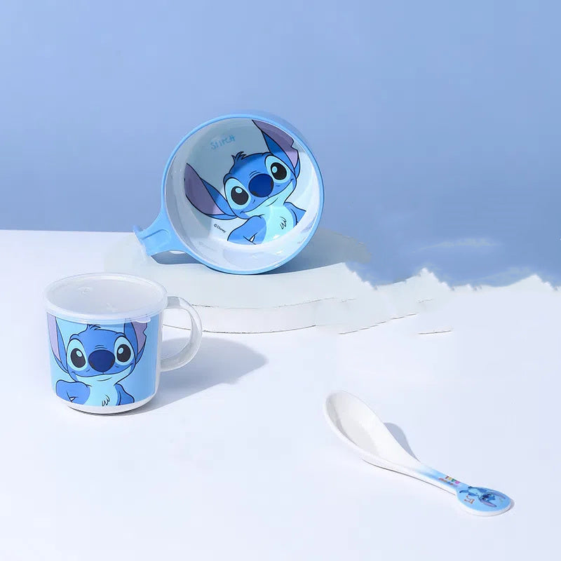 3-Piece Stitch Tableware Set – Bowl, Mug, and Spoon with Cute Cartoon Design