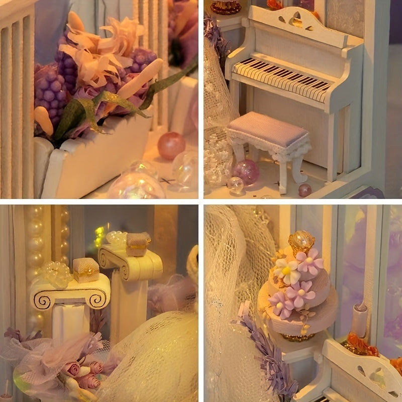 DIY Bridal Dollhouse – 3D Building Set with Lighting and Decorative Furniture