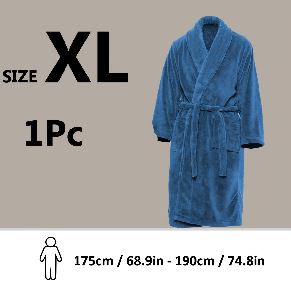 Luxe Unisex Coral Fleece Bathrobe – Ultra Soft and Warm for Your Comfort