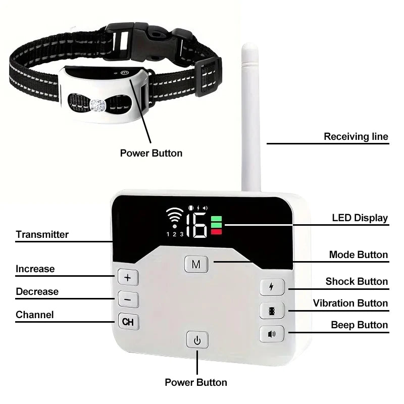 PawGuard Wireless Dog Collar - Freedom and Safety for Your Dog