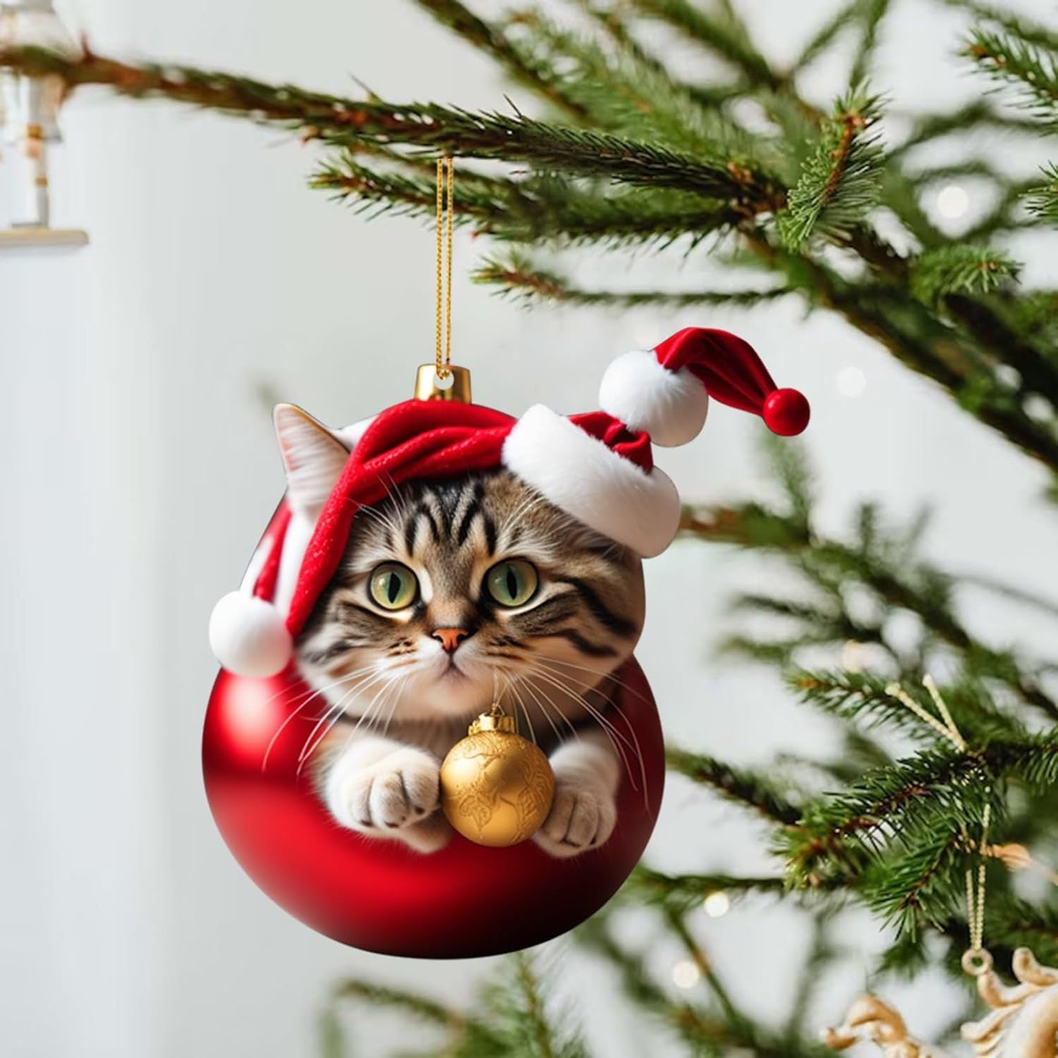 Cat Christmas Ornament - Cute Festive Tree Decoration