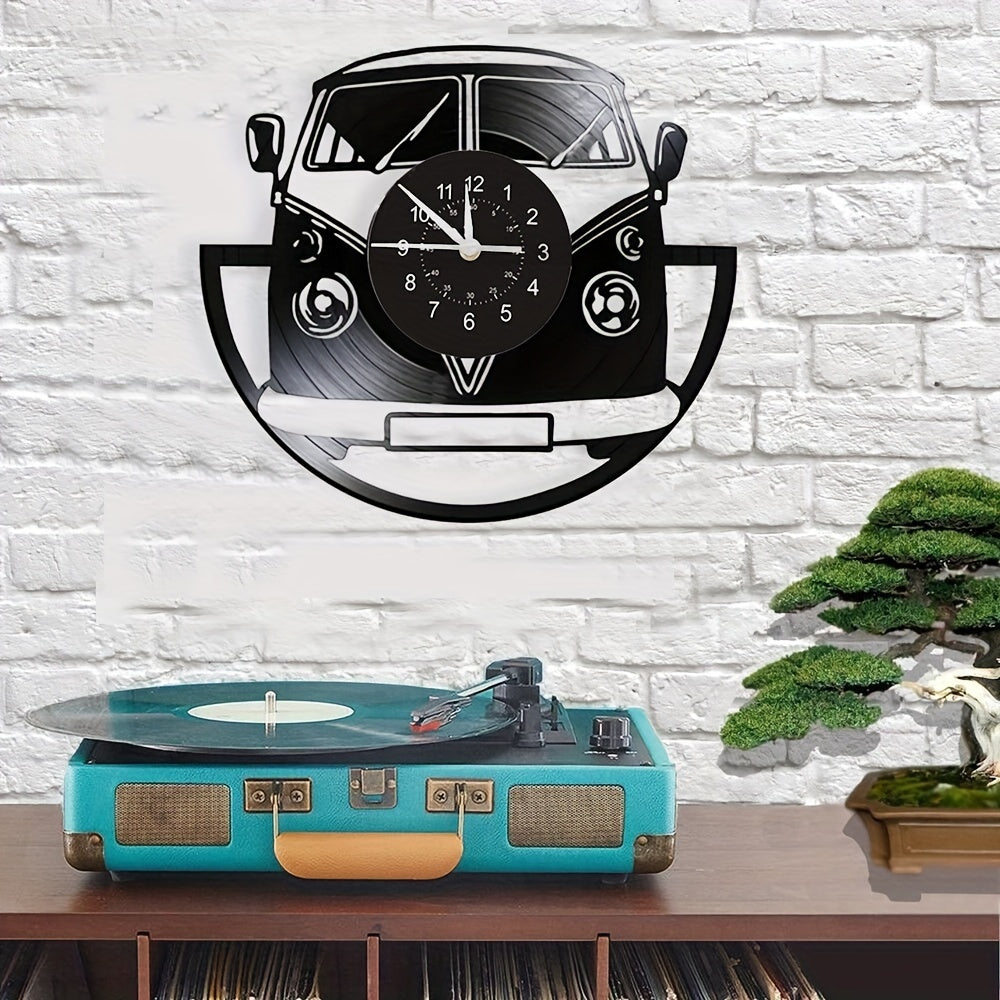 Vintage Minibus Wall Clock - Retro Charm for Any Space