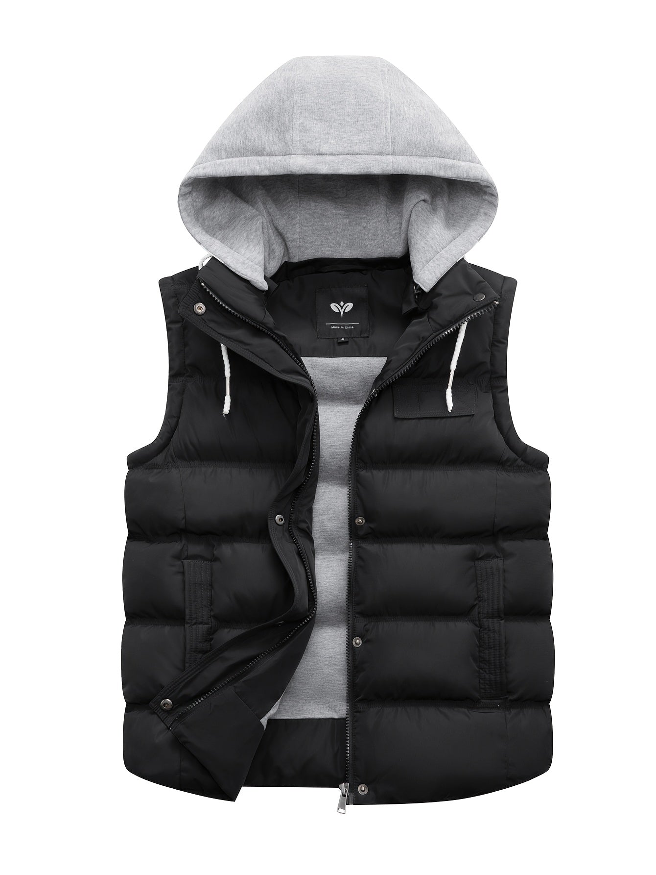 Quilted Women's Vest with Hood – Stylish and Warm Sleeveless Winter Jacket