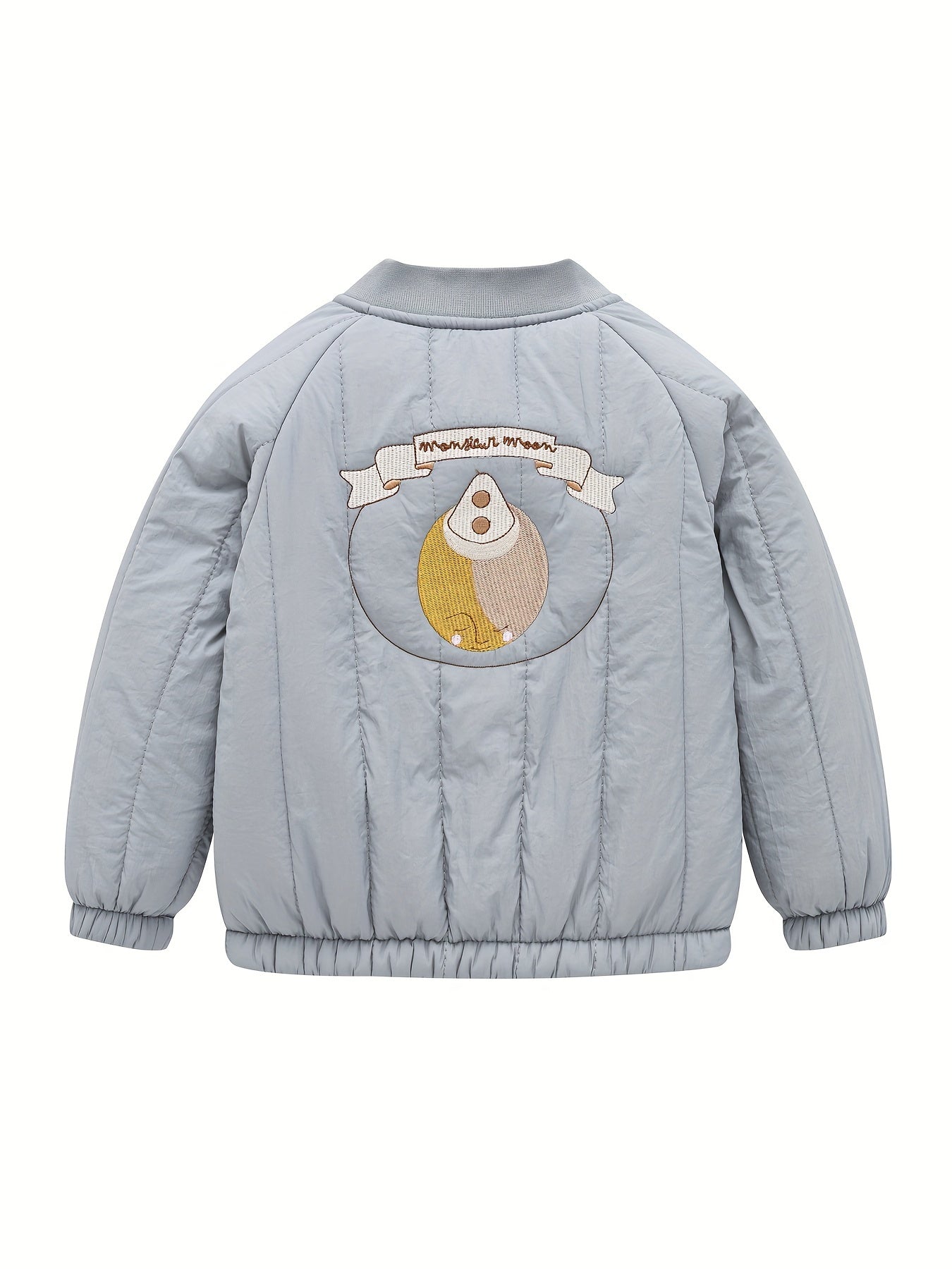 Cute Children's Jacket with Embroidered Moon – Perfect for Autumn and Winter