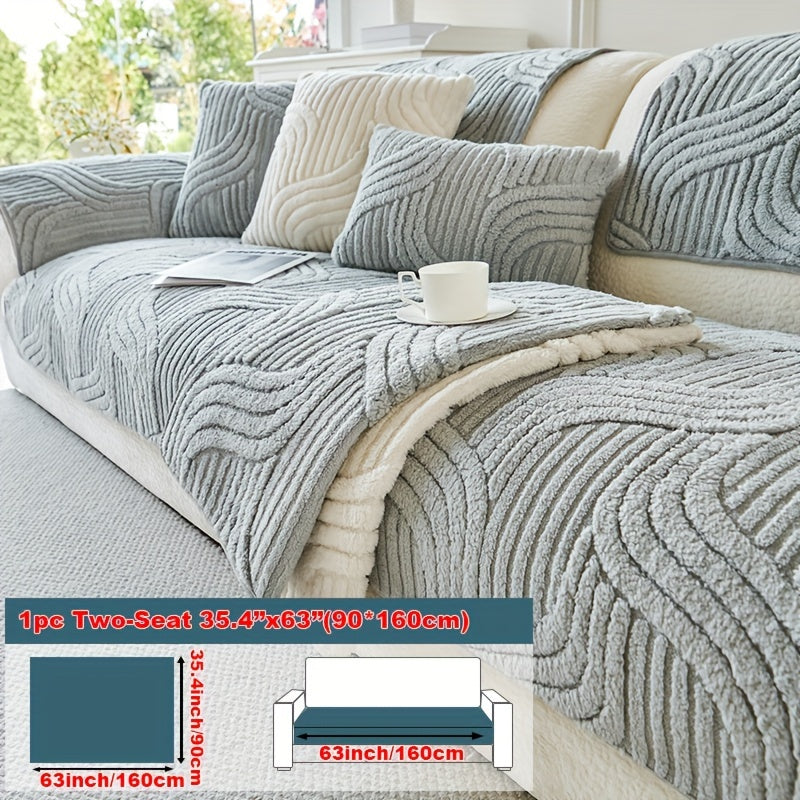 Luxury Plush Sofa Cover – Non-slip and Breathable for a Cozy and Stylish Living Room