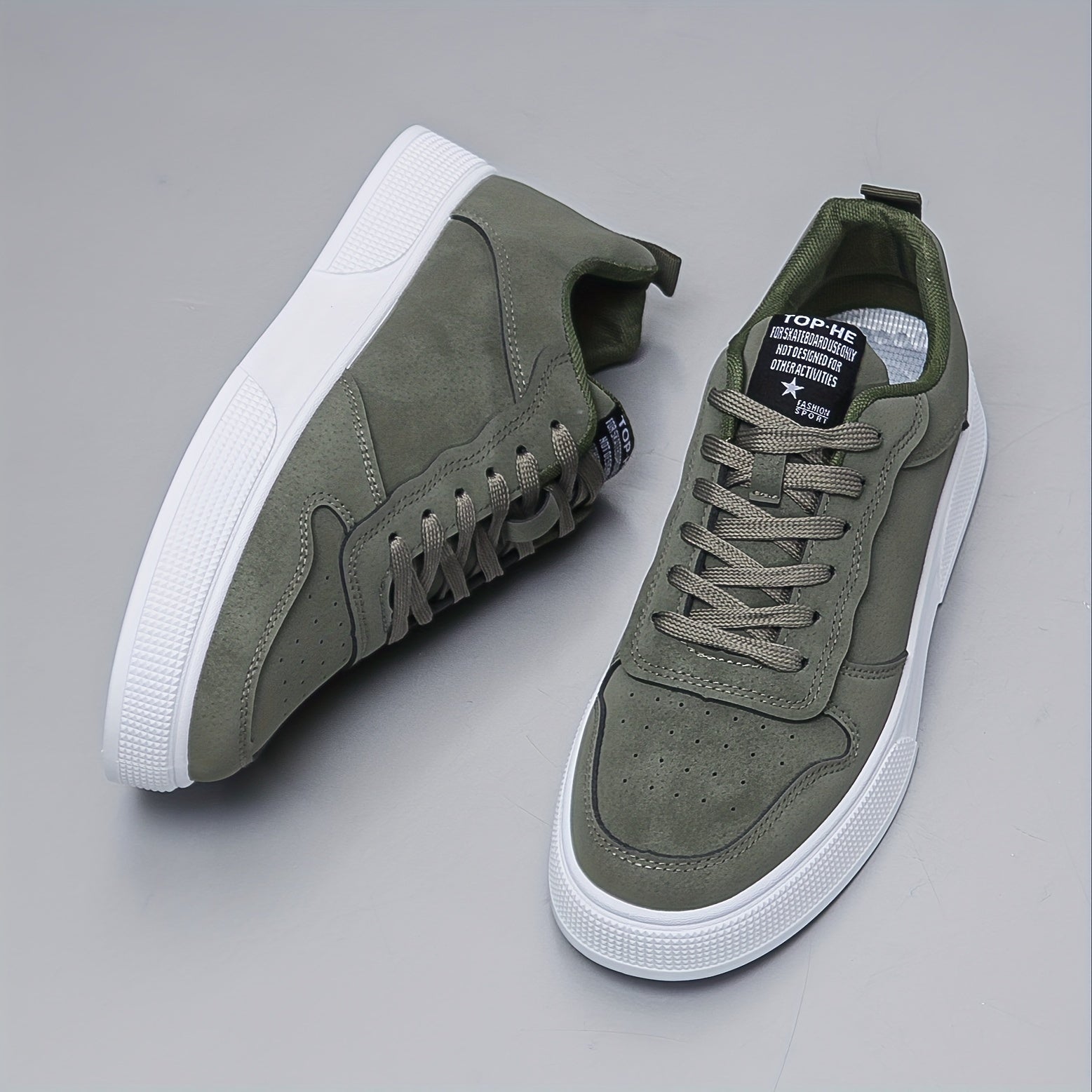 Men's Low-Top Sneakers – Comfortable and Durable with White PVC Sole