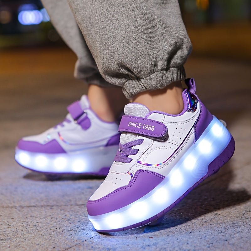 GlowRiders Roller Sneakers - For Kids with Light Show