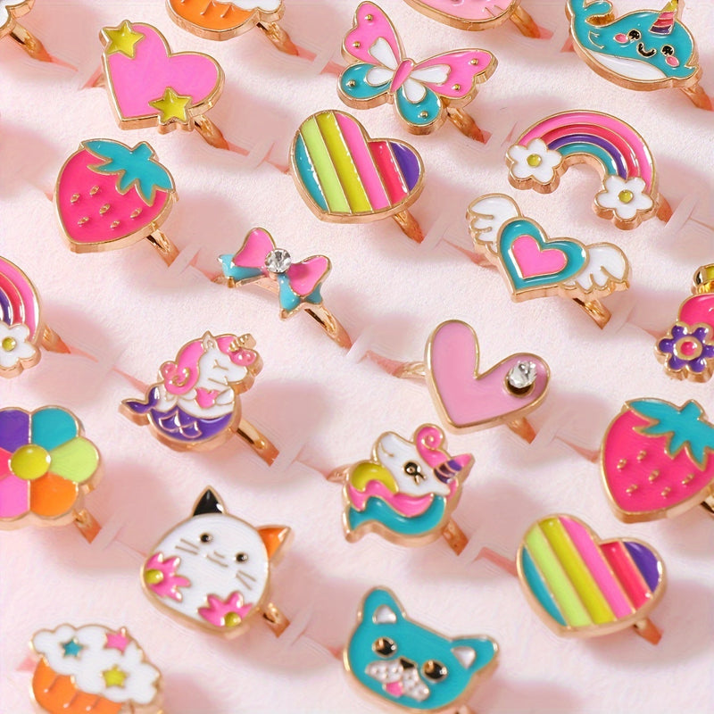 Princess Toy Rings Lola Magical Princess Rings Set - 36 Pieces Adjustable Rings for Girls ...
