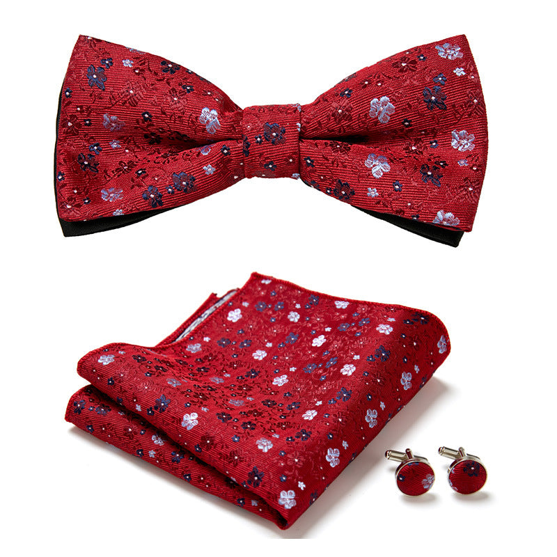 Elegant Bow Tie Set – Handcrafted with Matching Accessories