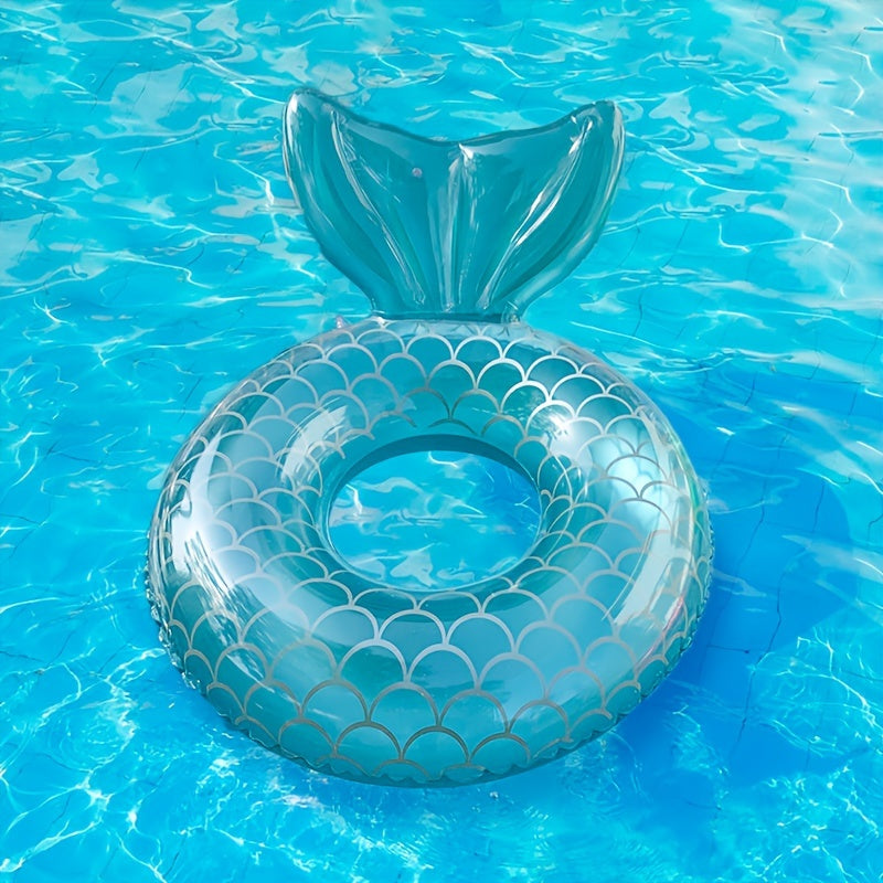 Mermaid Scale Inflatable Pool Float – Ergonomic Design with Pillow