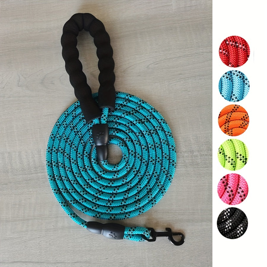 Reinforced Reflective Dog Leash with Padded Handle – Durable and Safe for Strong Dogs