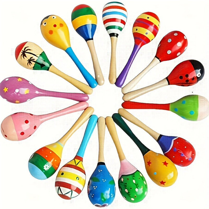 MelodyWood Wooden Maraca - Playful Musical Instrument for Children