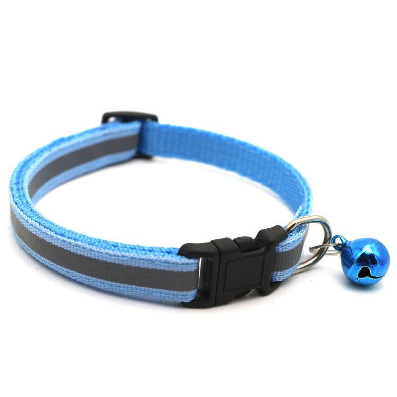 Reflective Cat Collar with AirTag Holder and Bell – Adjustable Collar for Night Visibility