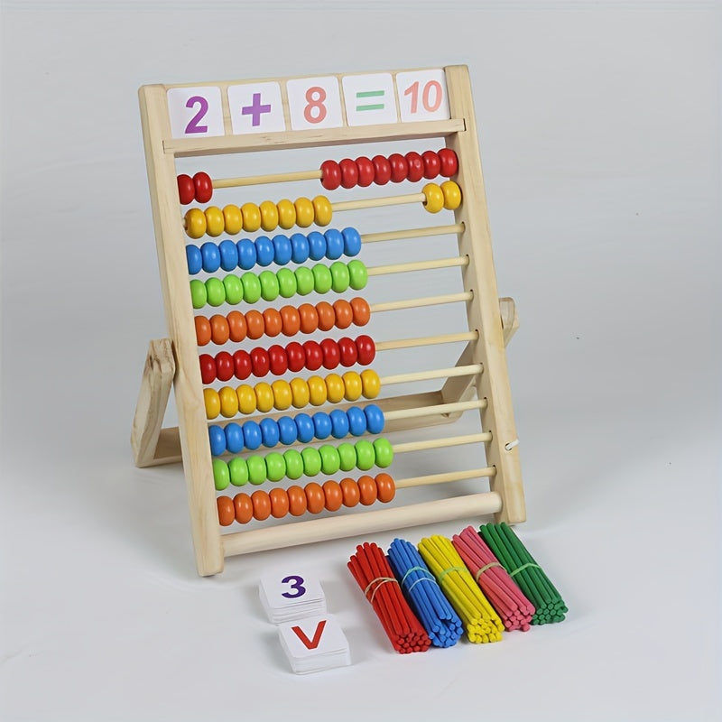 Educational Wooden Abacus – Learn Addition and Subtraction with Colorful Beads