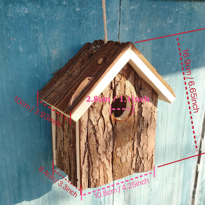 Rustic Wooden Birdhouse – Cozy Home for Garden Birds