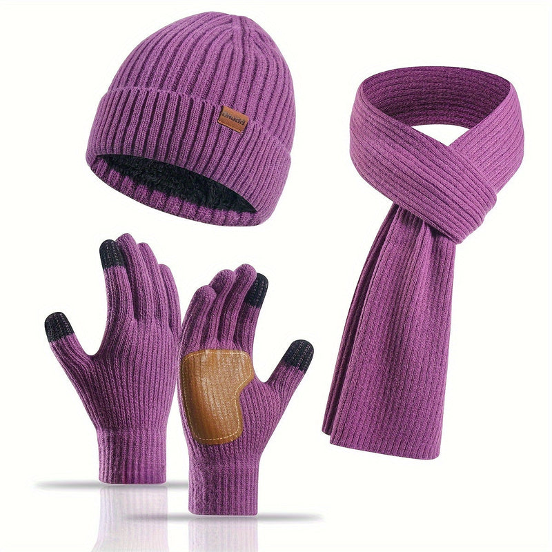 Joyful Winter Set - Hat, Scarf, and Gloves for Couples