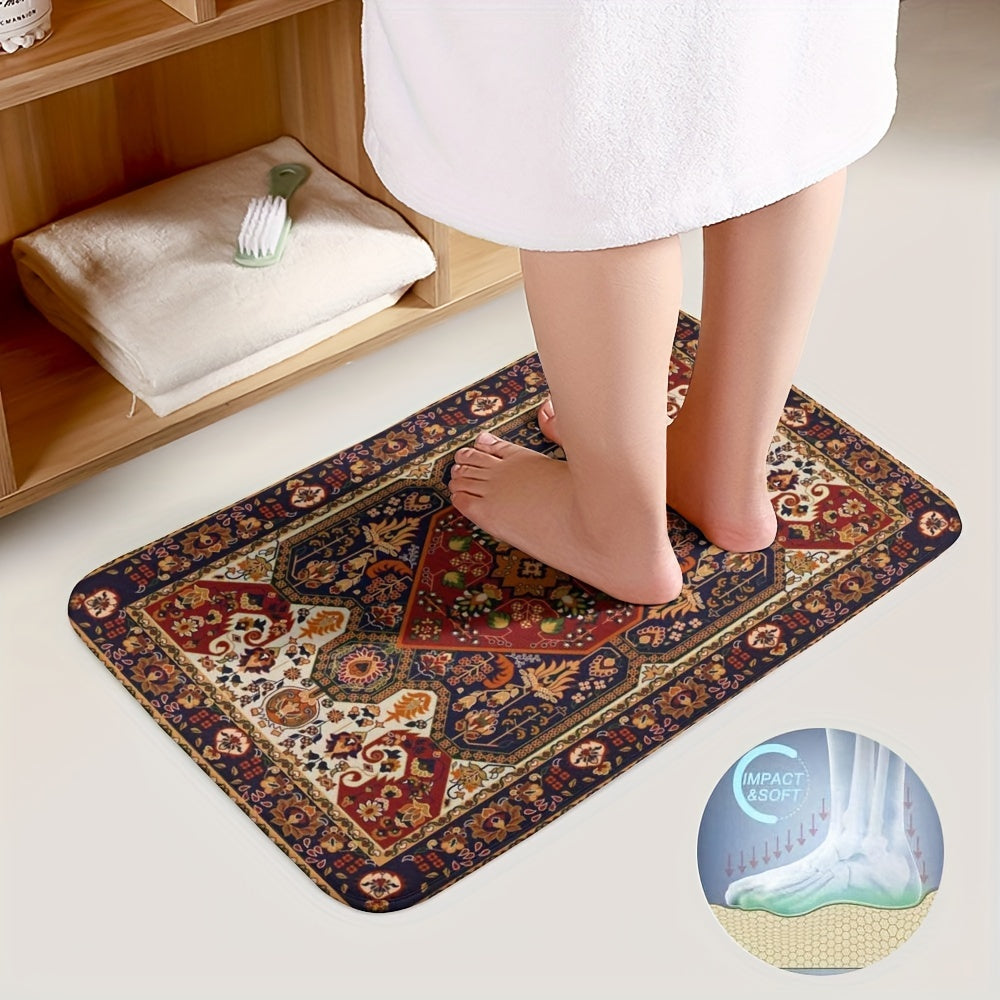 Persian-Inspired Bathroom Rugs Set – Absorbent and Non-Slip