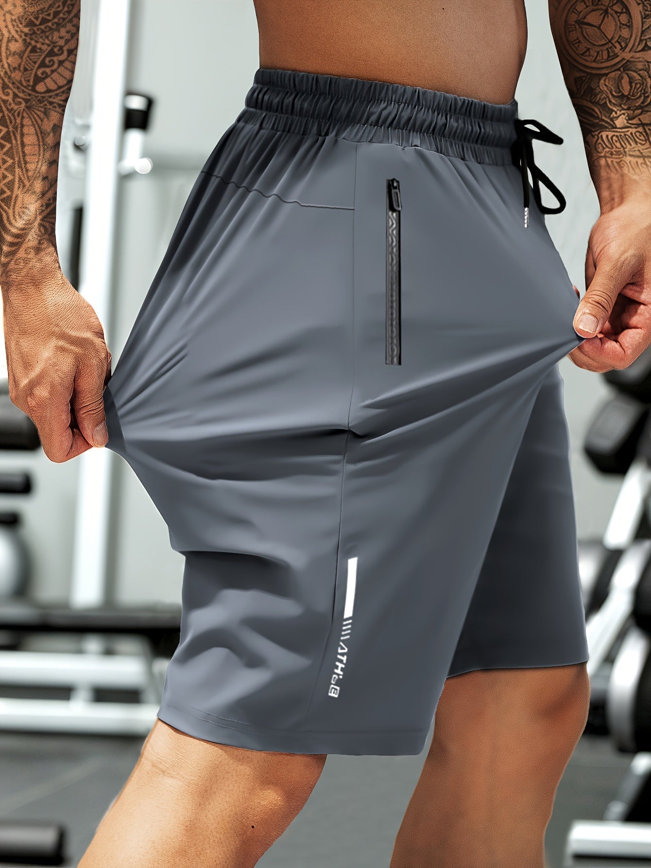 Breathable Sport Shorts with Zipper Pockets – Flexible and Comfortable for Outdoor Activities