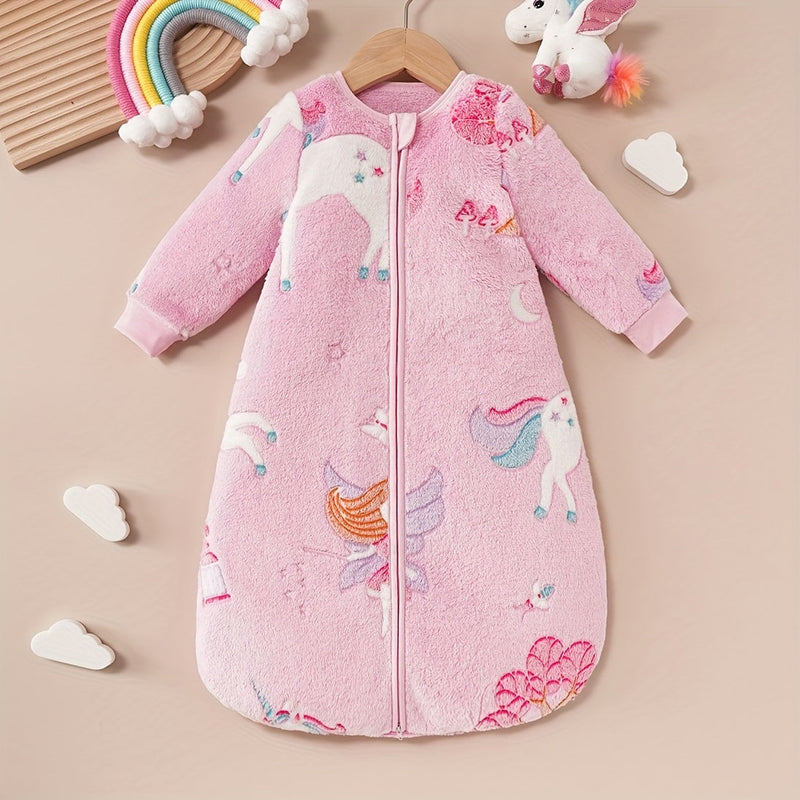 Plush Sleeping Bag with Unicorn Print – Soft and Enchanting Sleep Comfort for Children