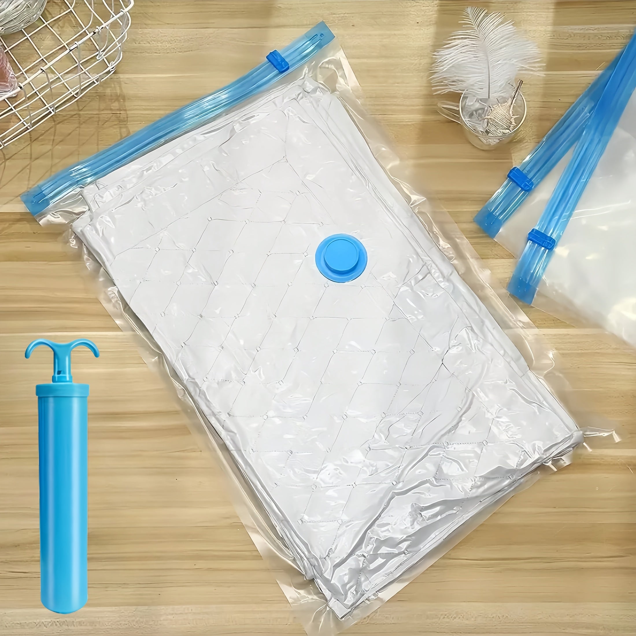 Set of Extra Large Vacuum Storage Bags – Reusable, Waterproof, and Space-Saving