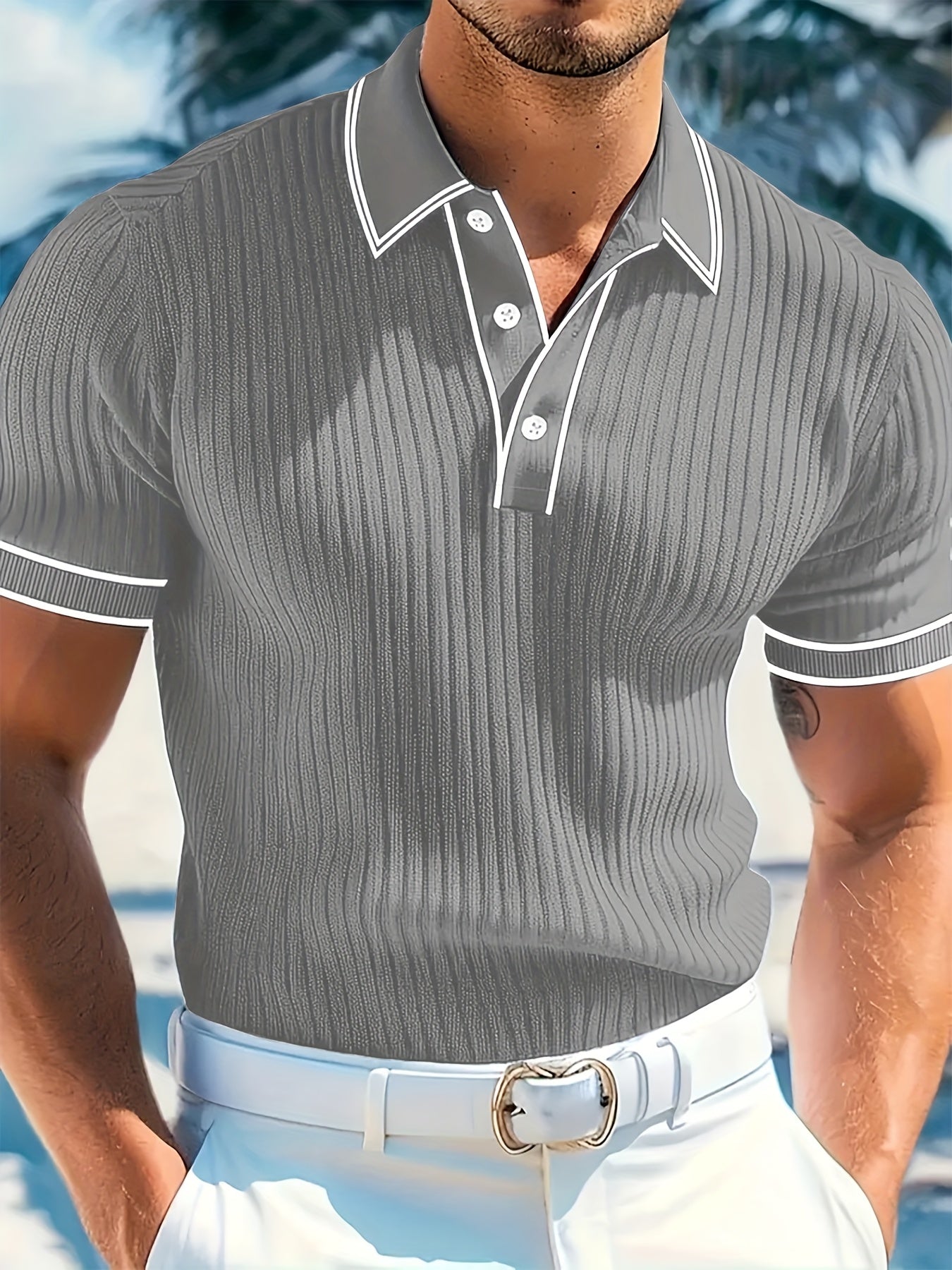 Men's Polo Shirt with Short Sleeves – Comfortable and Stylish for Summer