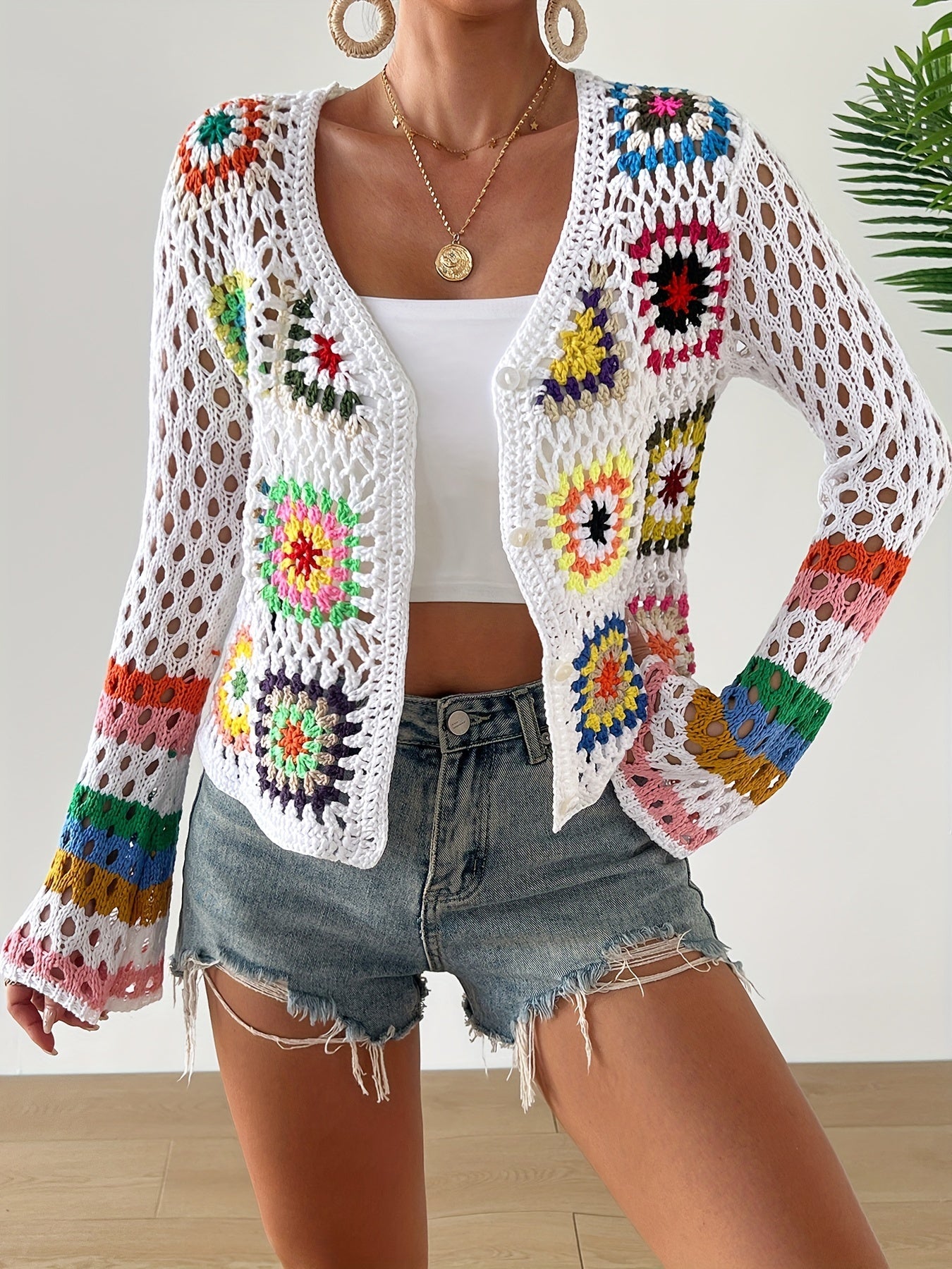 Bohemian Handmade Crochet Dress – Colorful and Comfortable
