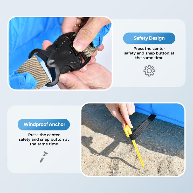 AeroLounge Go Inflatable Lounger – Pump-Free Outdoor Comfort