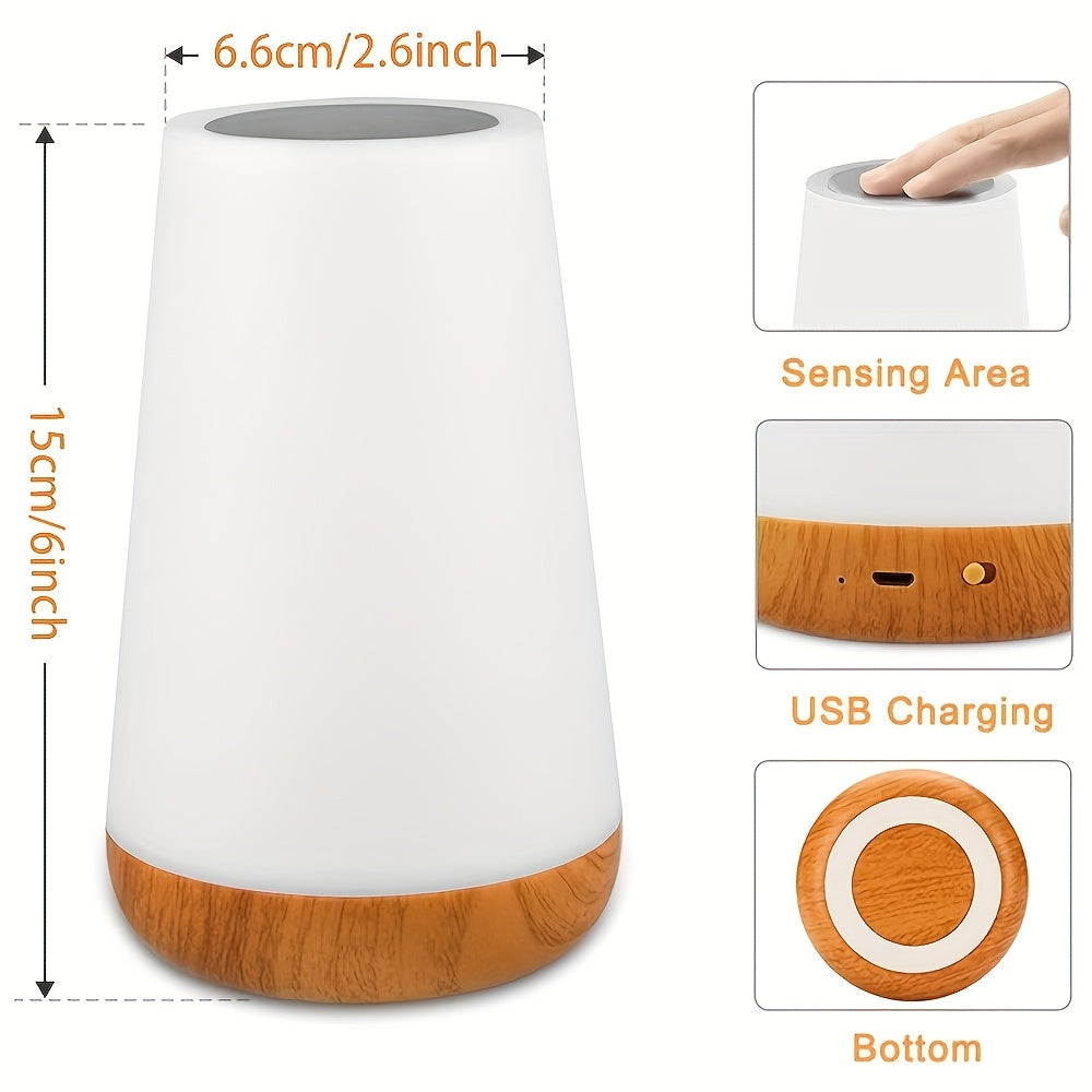 Dimmable Touch Lamp with 13 RGB Colors – Perfect for the Bedroom, Bedside Lamp, and Night Light